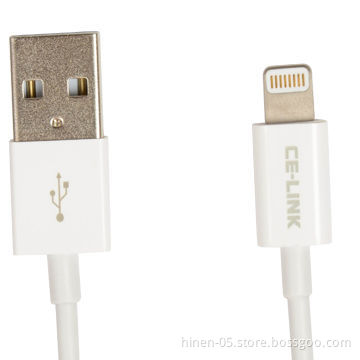 Lightning to USB Cable, White, 8-pin Dock Connector to Micro USB Adapter